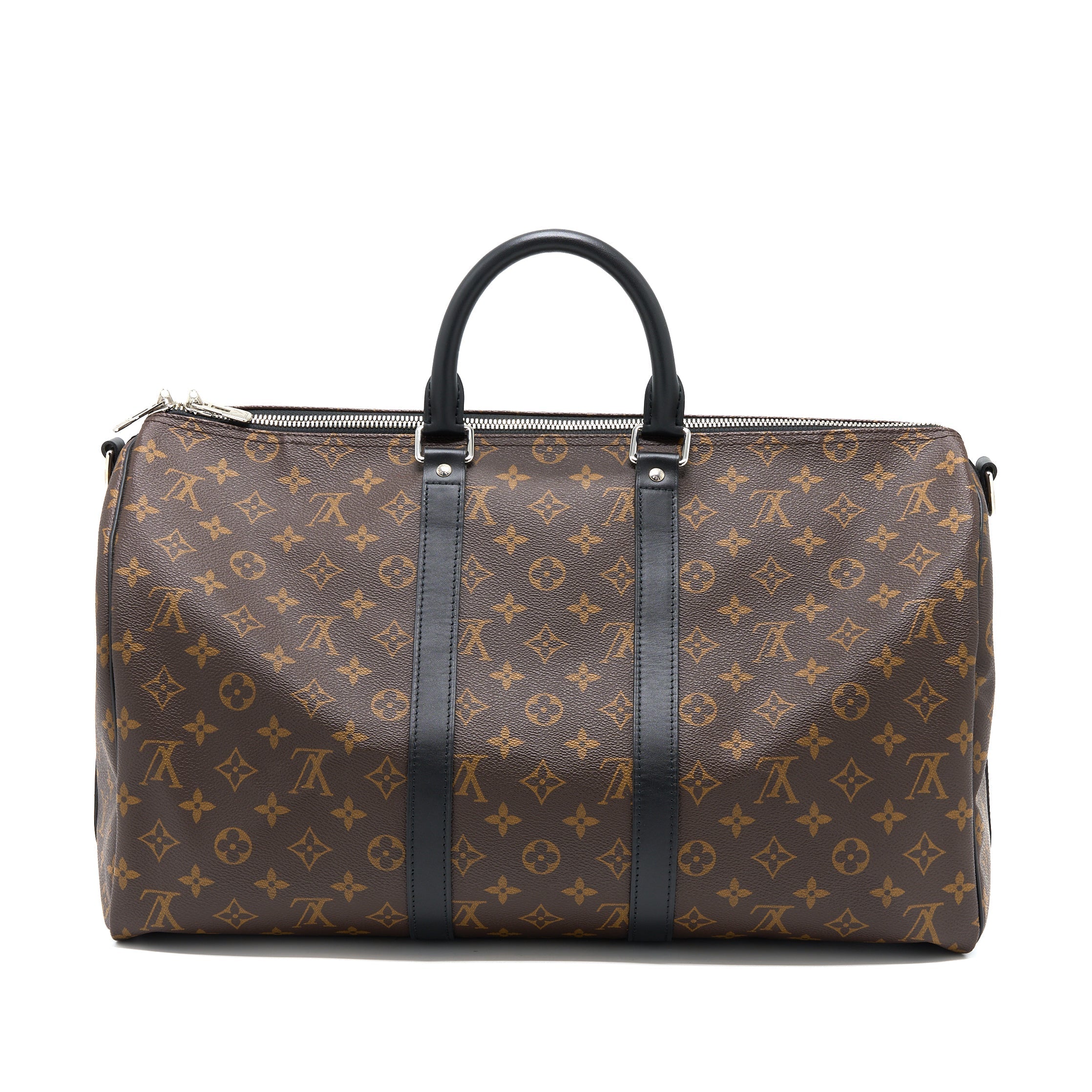 LOUIS VUITTON KEEPALL BANDOULIERE 45 MONOGRAM MACASSAR CANVAS SHW
