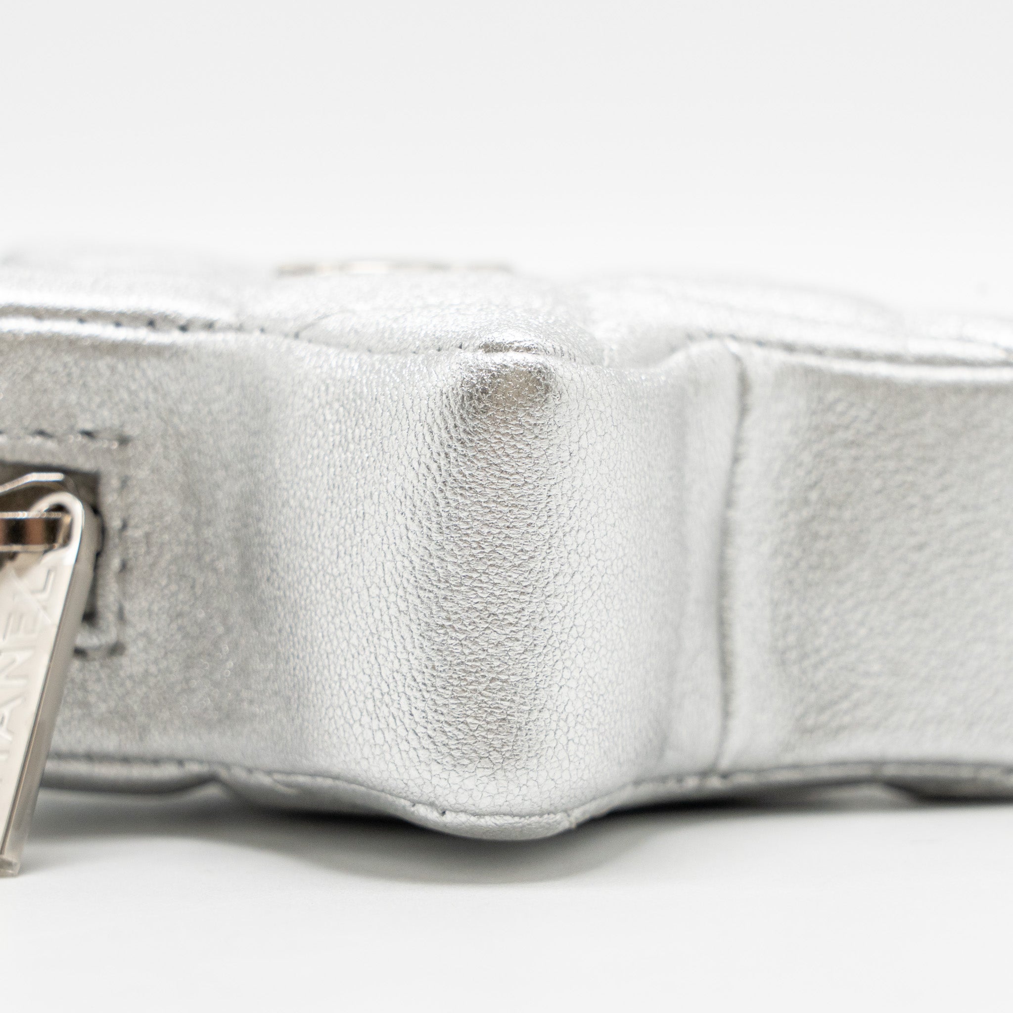 CHANEL STAR COIN PURSE/BAG CHARM LAMBSKIN SILVER SHW(MICROCHIP)