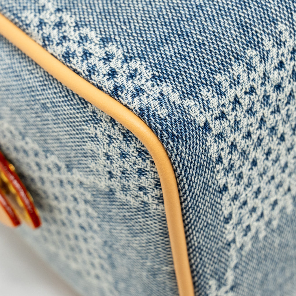 LOUIS VUITTON SPEEDY 18 BANDOULIERE DEMIER DENIM CANVAS GHW