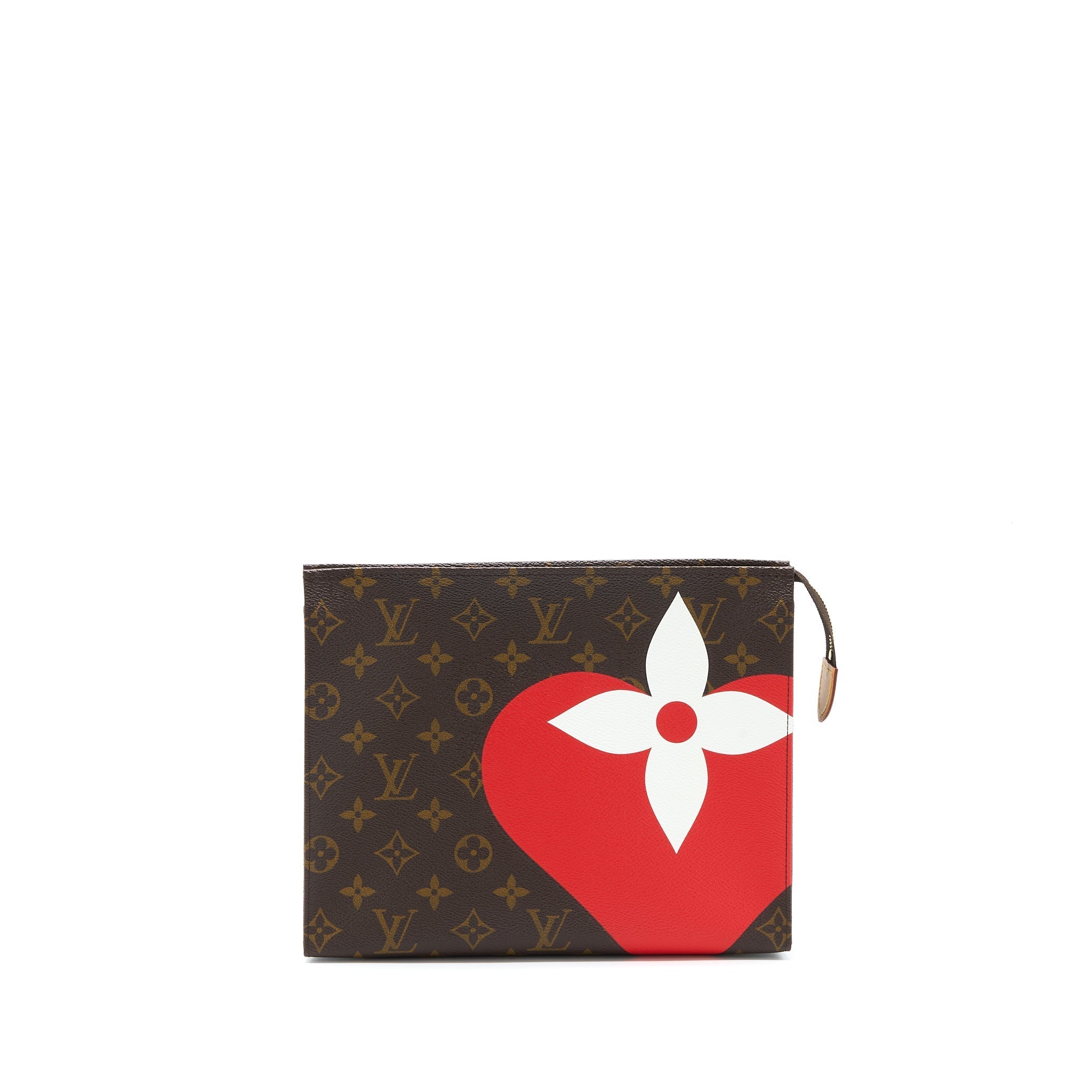 LOUIS VUITTON TOILETRY POCHETTE 26 GAME ON HEART MONOGRAM CANVAS GHW