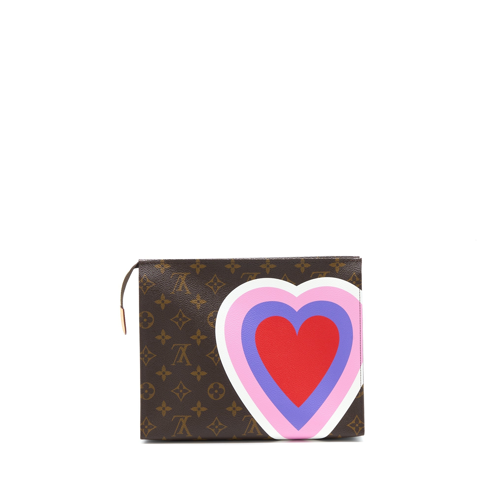 LOUIS VUITTON TOILETRY POCHETTE 26 GAME ON HEART MONOGRAM CANVAS GHW