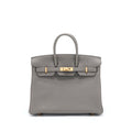 HERMES BIRKIN 25 TOGO 8F GRIS ETAIN RGHW