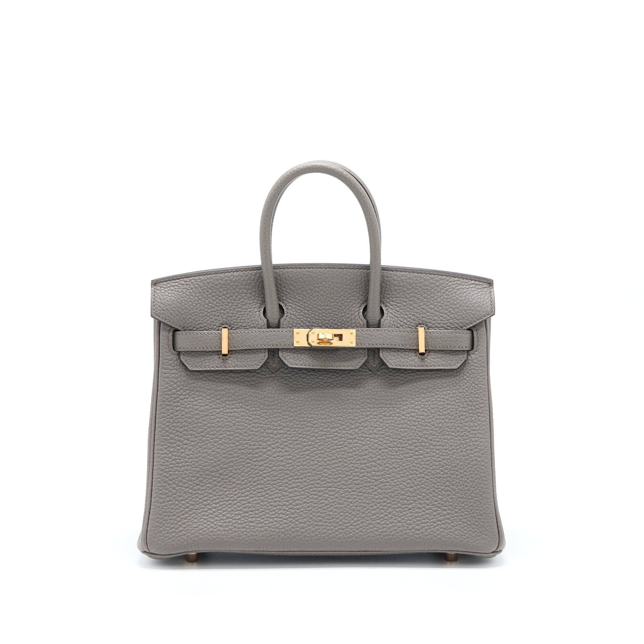 HERMES BIRKIN 25 TOGO 8F GRIS ETAIN RGHW