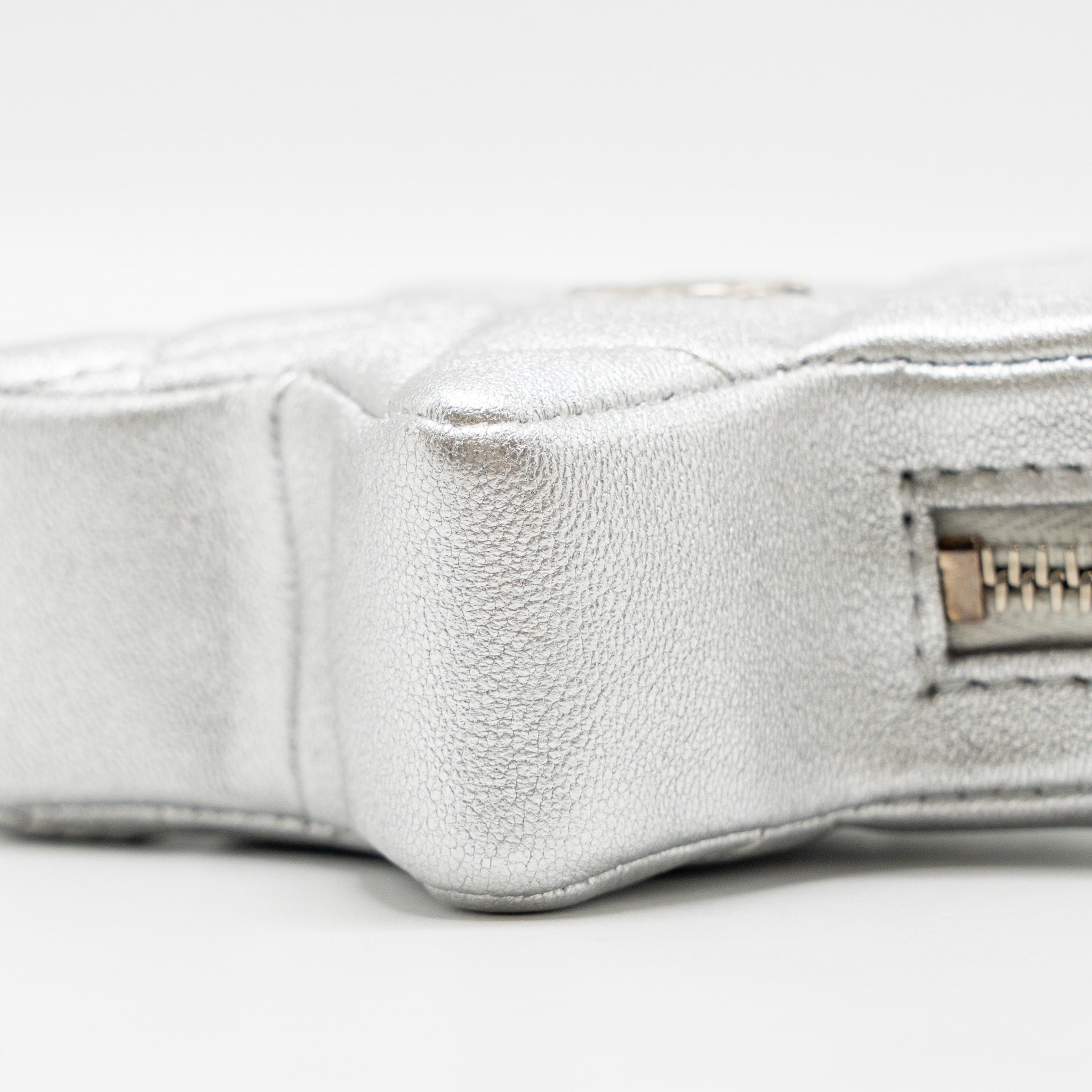 CHANEL STAR COIN PURSE/BAG CHARM LAMBSKIN SILVER SHW(MICROCHIP)