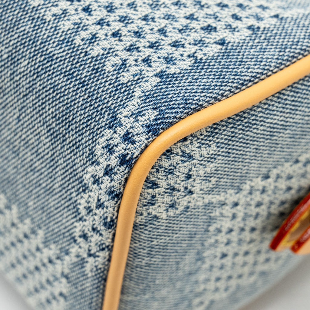 LOUIS VUITTON SPEEDY 18 BANDOULIERE DEMIER DENIM CANVAS GHW