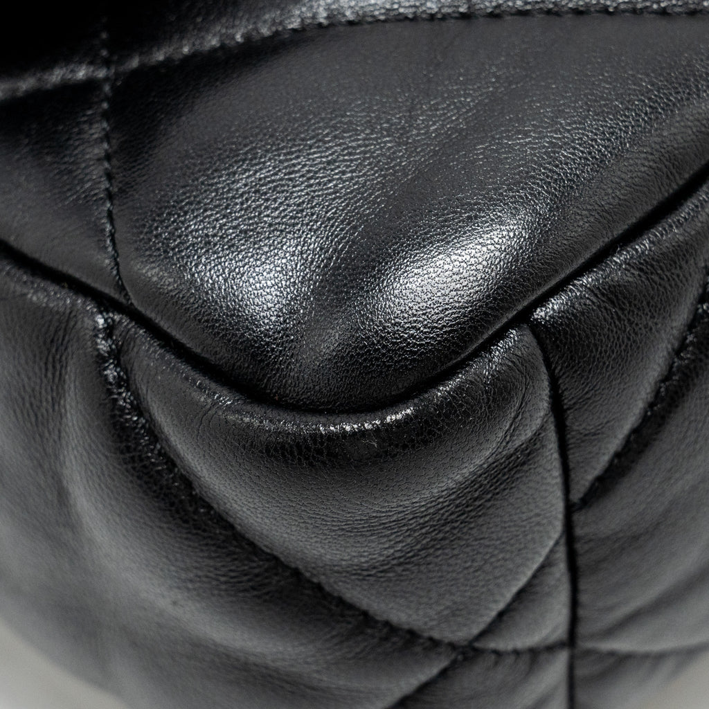 CHANEL SMALL 19 BAG LAMBSKIN BLACK GHW (MICROCHIP)