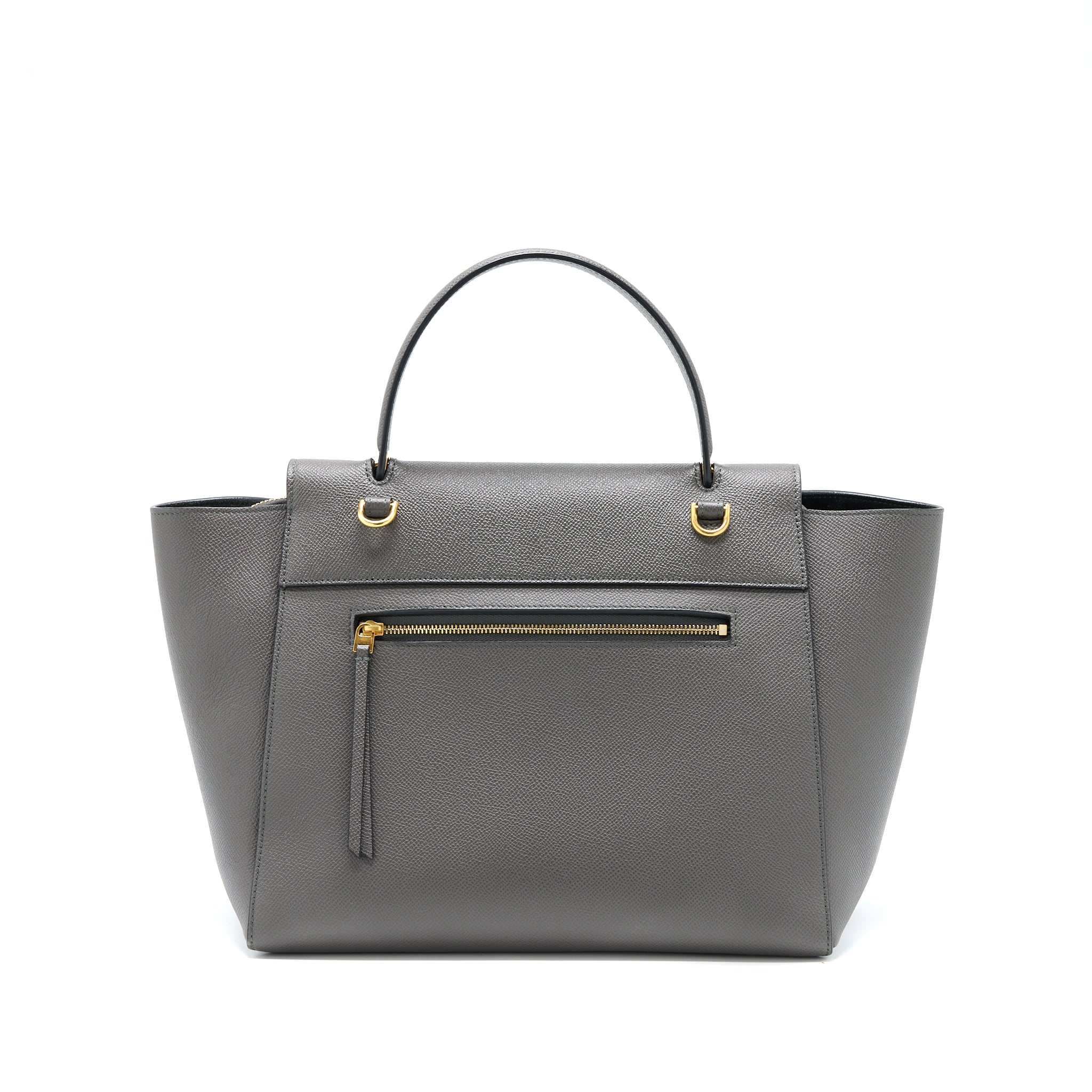 CELINE MINI BELT BAG GRAINED CALFSKIN GREY GHW