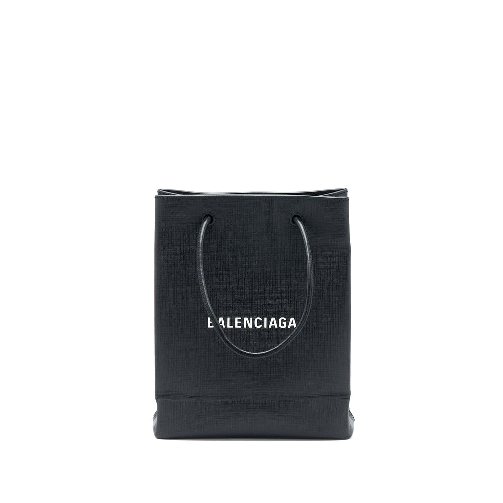 BALENCIAGA TOP HANDLE SHOPPING TOTE BAG CALFSKIN BLACK SHW