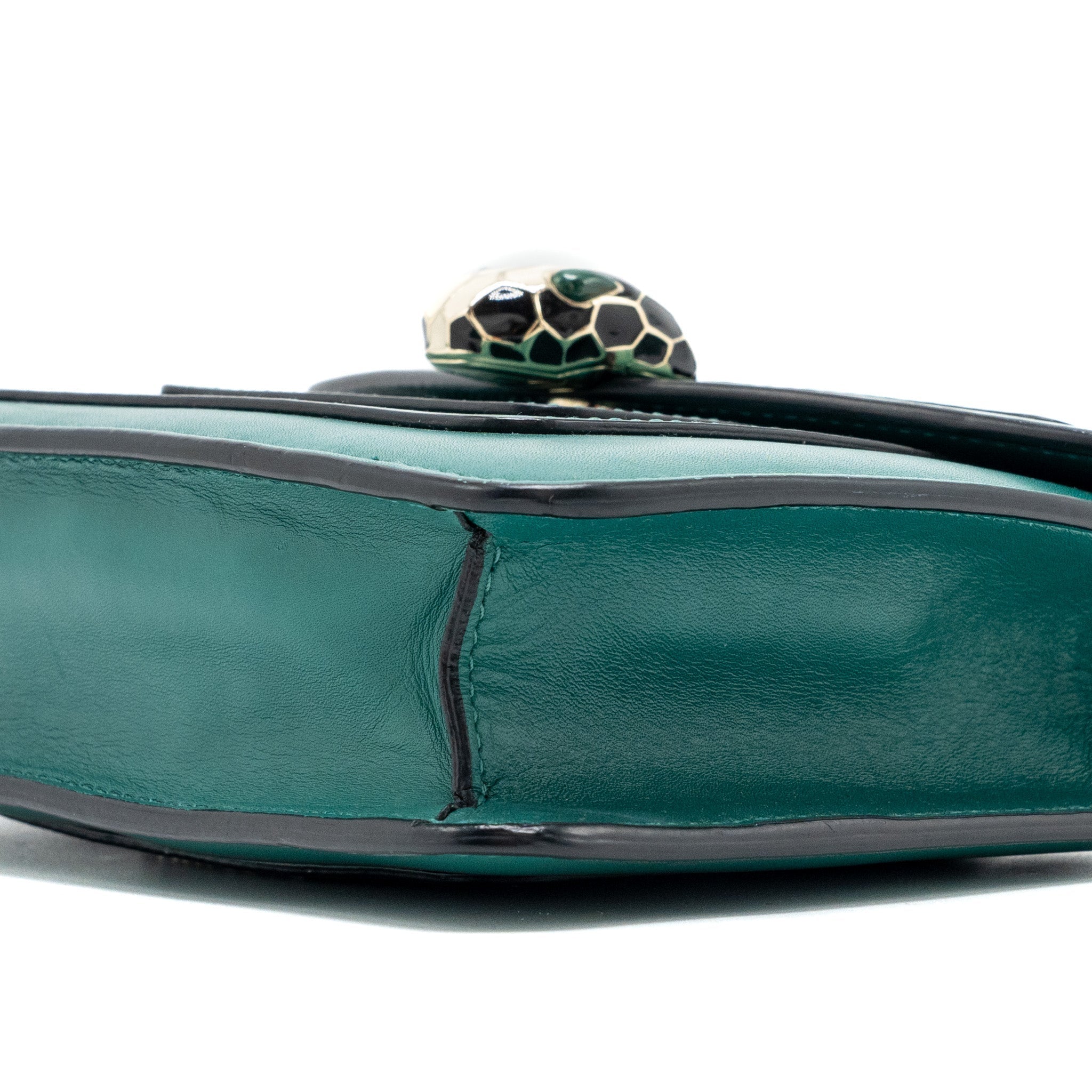 BVLGARI SERPENTI FOREVER CROSSBODY BAG CAFLSKIN GREEN GHW