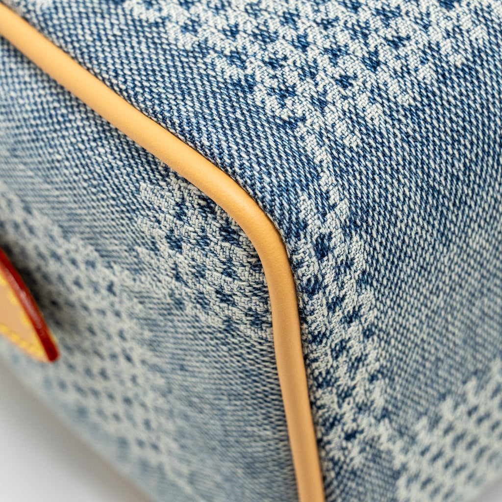 LOUIS VUITTON SPEEDY 18 BANDOULIERE DEMIER DENIM CANVAS GHW
