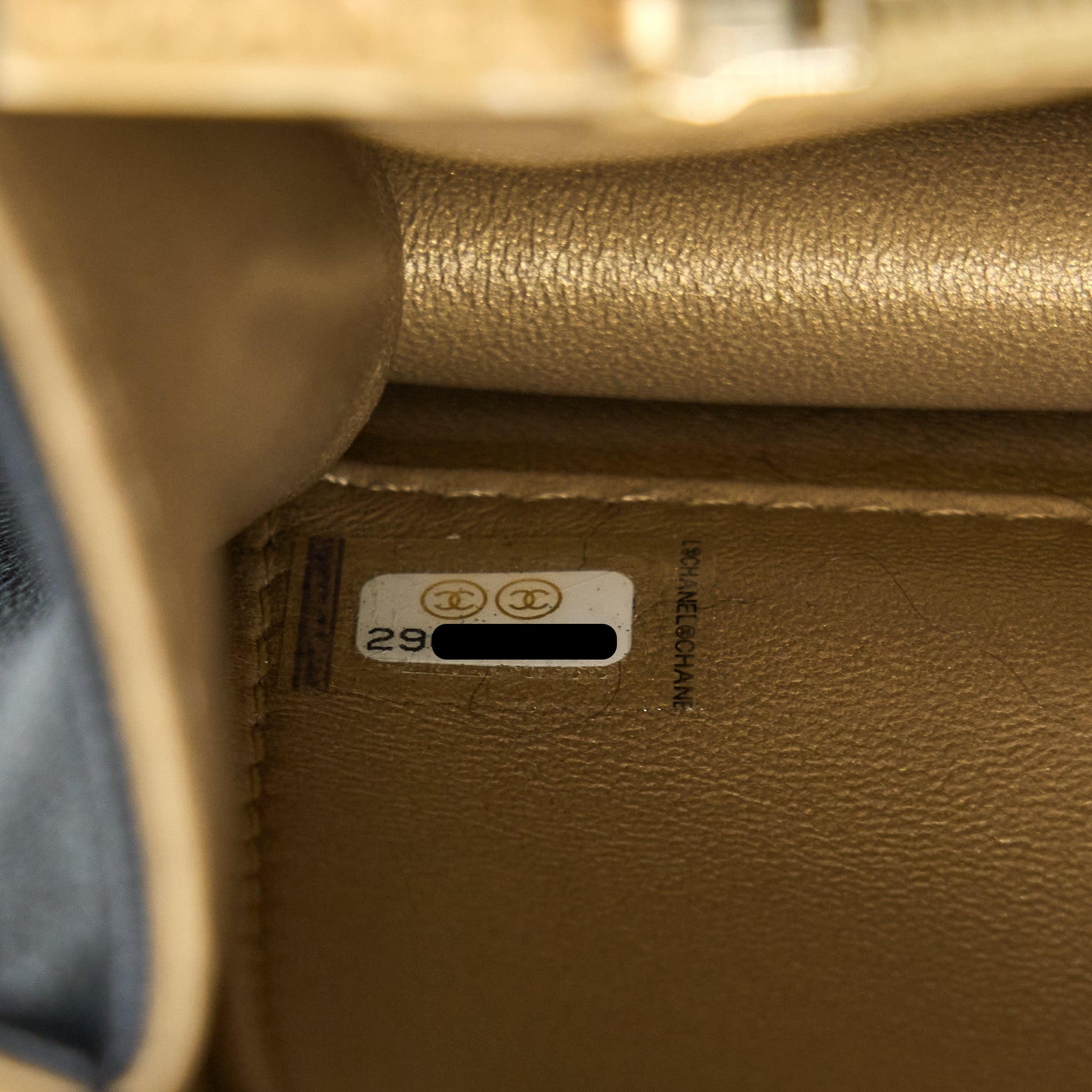 CHANEL 20C PEARL FLAP BAG GOATSKIN BLACK GHW