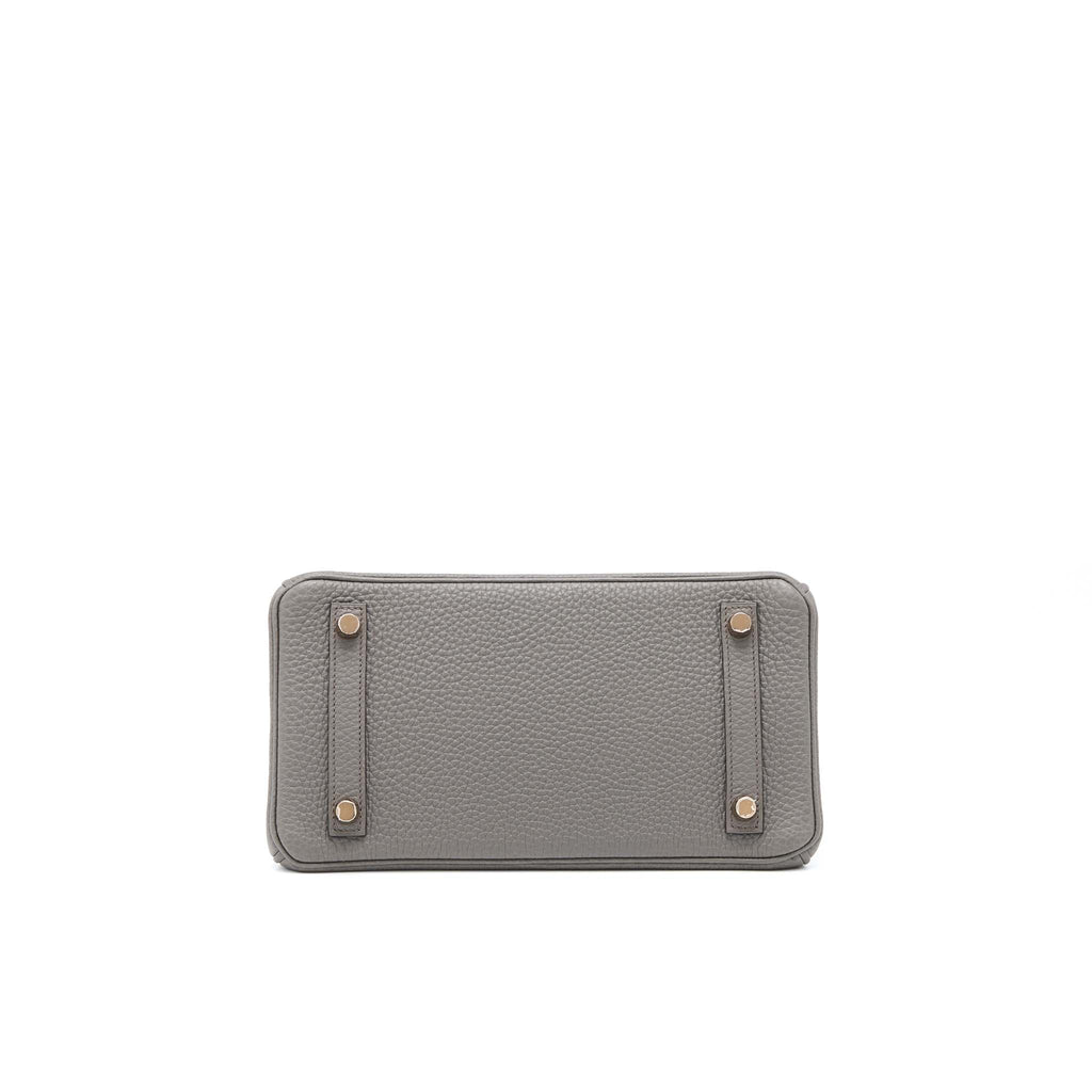 HERMES BIRKIN 25 TOGO 8F GRIS ETAIN RGHW