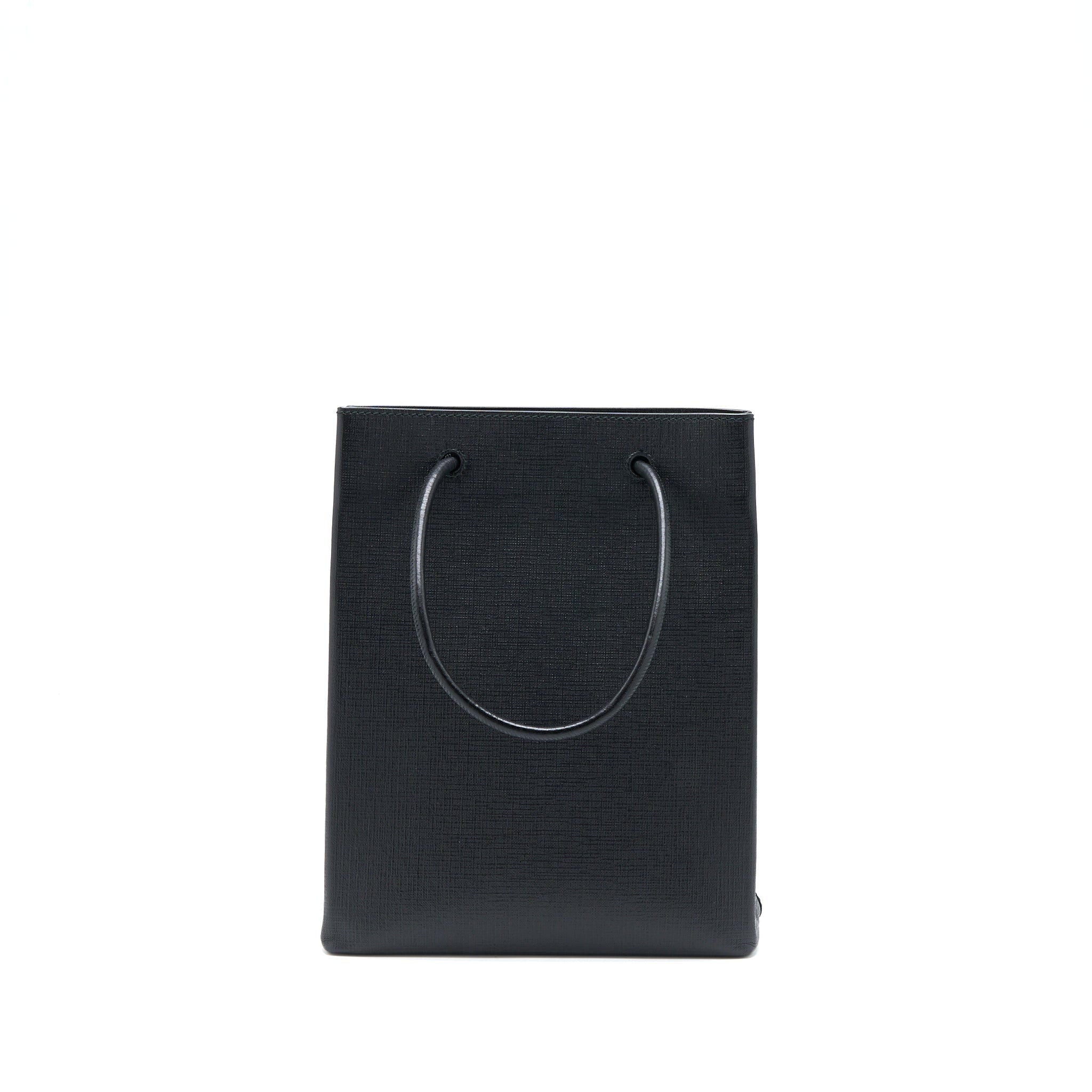 BALENCIAGA TOP HANDLE SHOPPING TOTE BAG CALFSKIN BLACK SHW