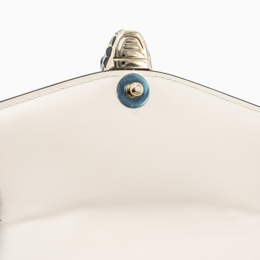 BVLGARI TOP HANDLE SERPENTI FOREVER CROSSBODY BAG CALFSKIN WHITE AGATE  LGHW