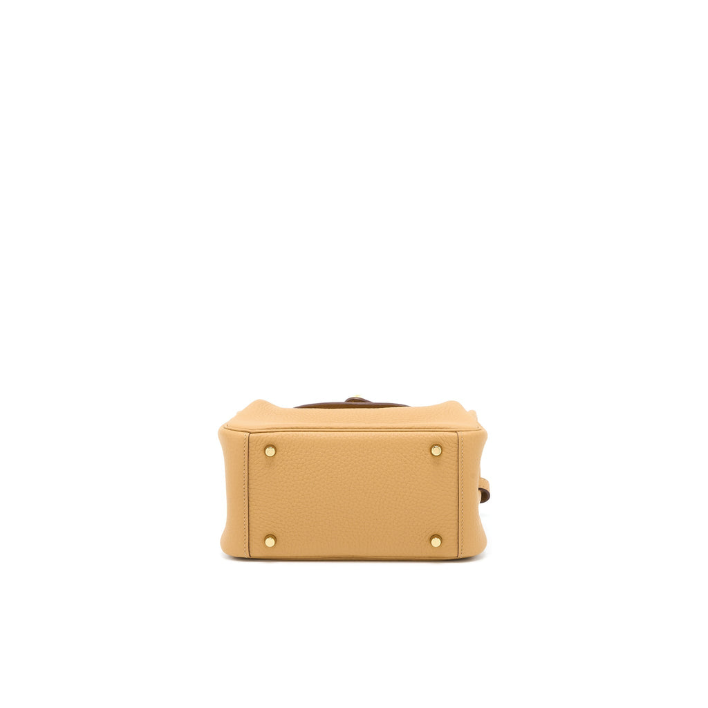 HERMES MINI LINDY CLEMENCE 4B BISCUIT GHW