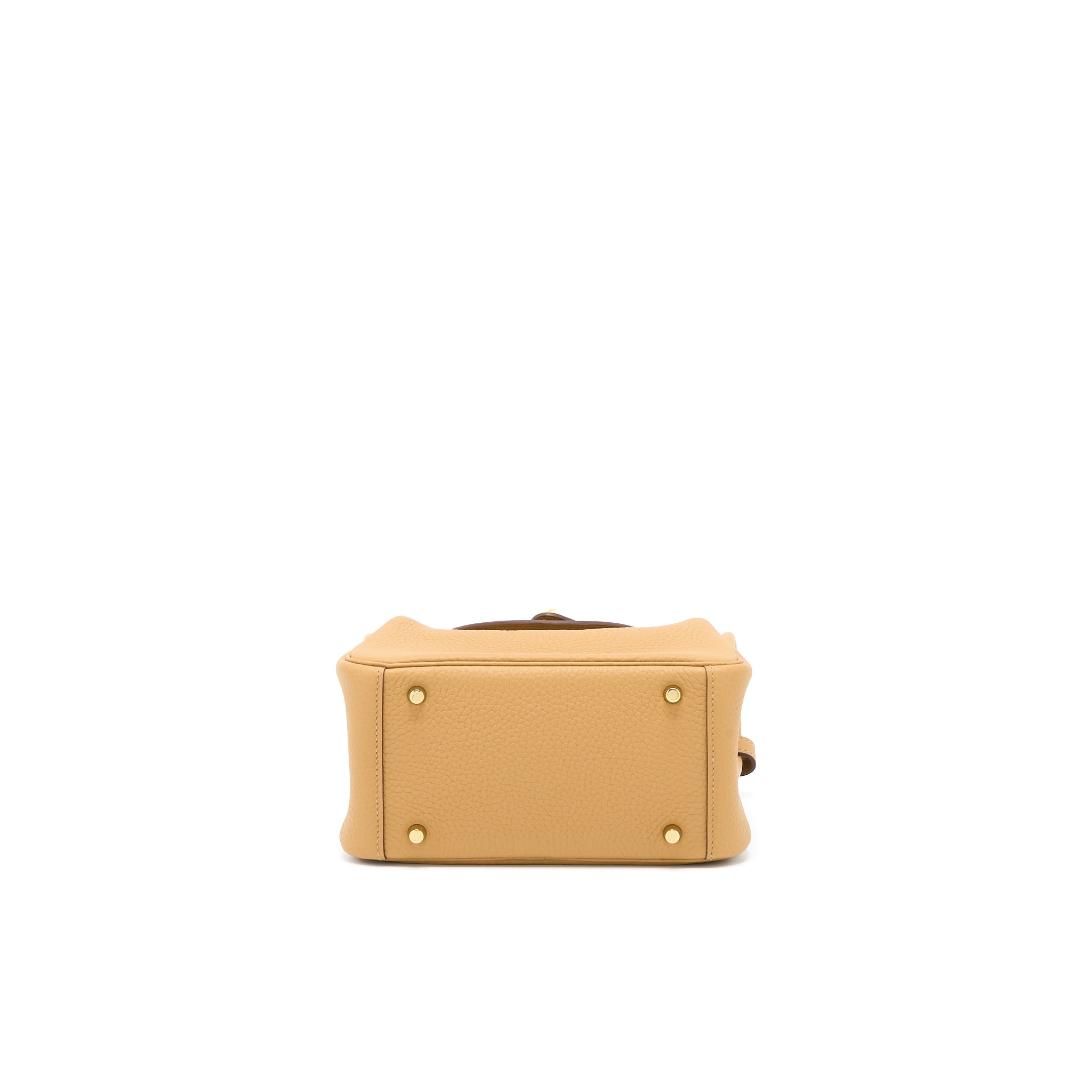 HERMES MINI LINDY CLEMENCE 4B BISCUIT GHW
