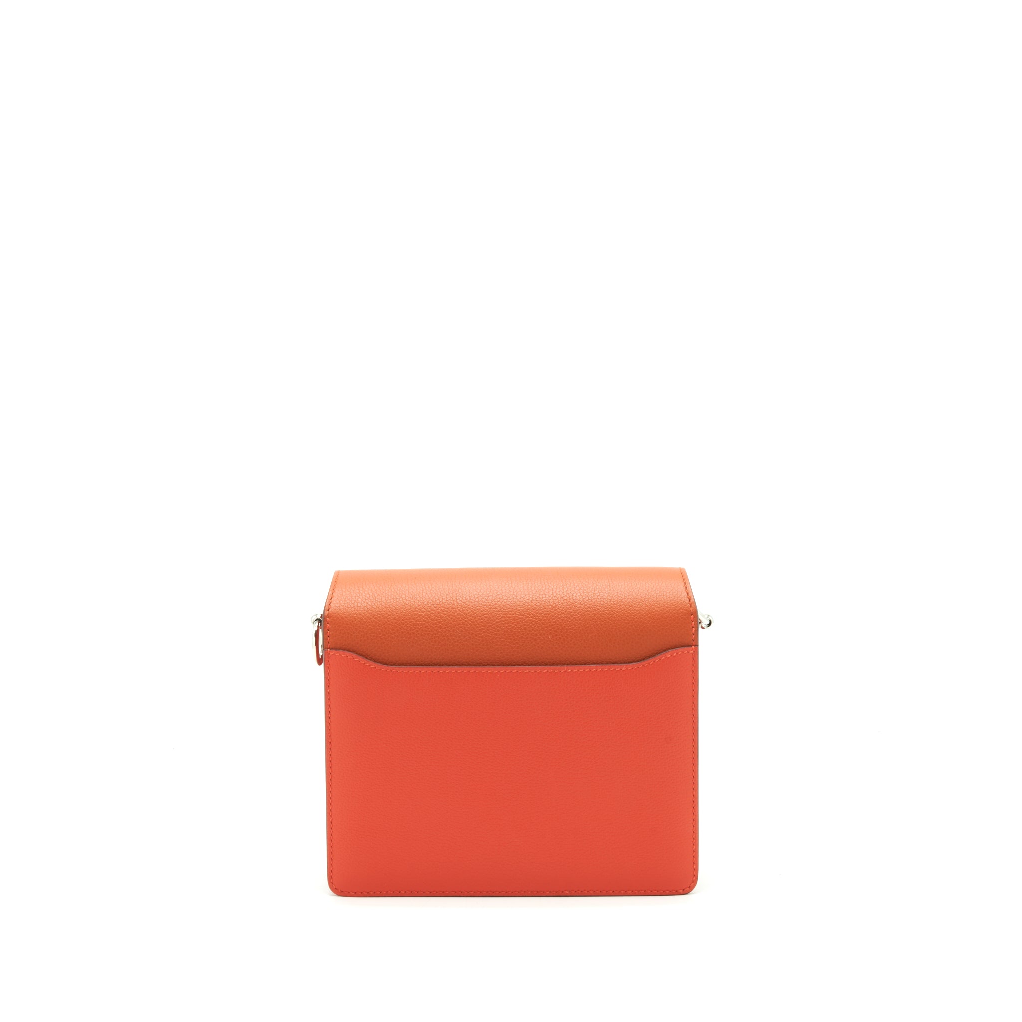 HERMES MINI ROULIS EVERCOLOR BICOLOR CAPUCINE/TERRE BATTUE SHW