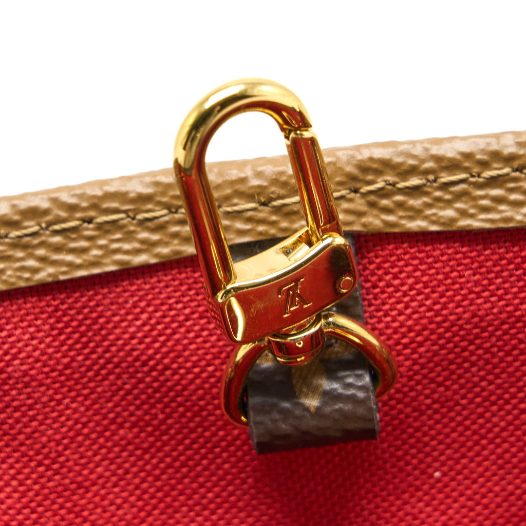 LOUIS VUITTON ON THE GO GM MONOGRAM REVERSE CANVAS GHW