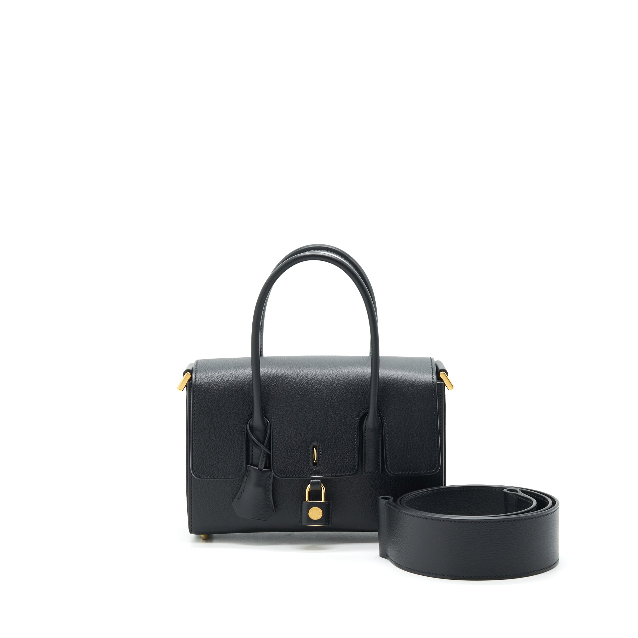 HERMES NEW DRAG 22 BAG BLACK GHW