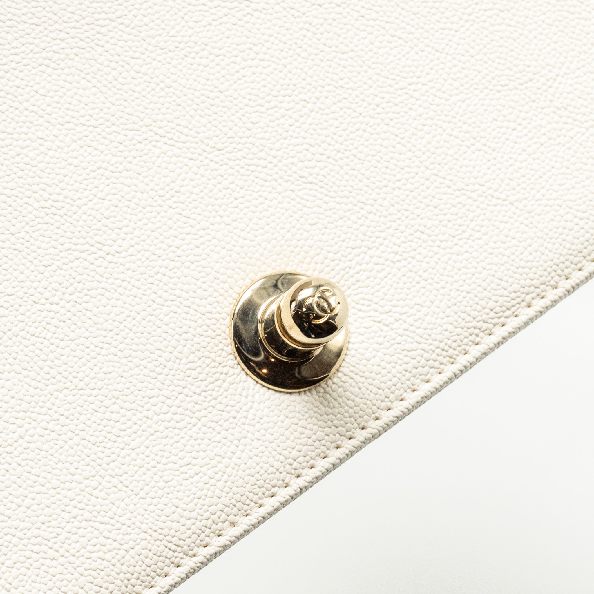 CHANEL SMALL BOY BAG CAVIAR WHITE LGHW
