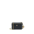 CHANEL PEARL CRUSH LONG VANITY LAMBSKIN BLACK BRUSHED GHW(MICROCHIP)