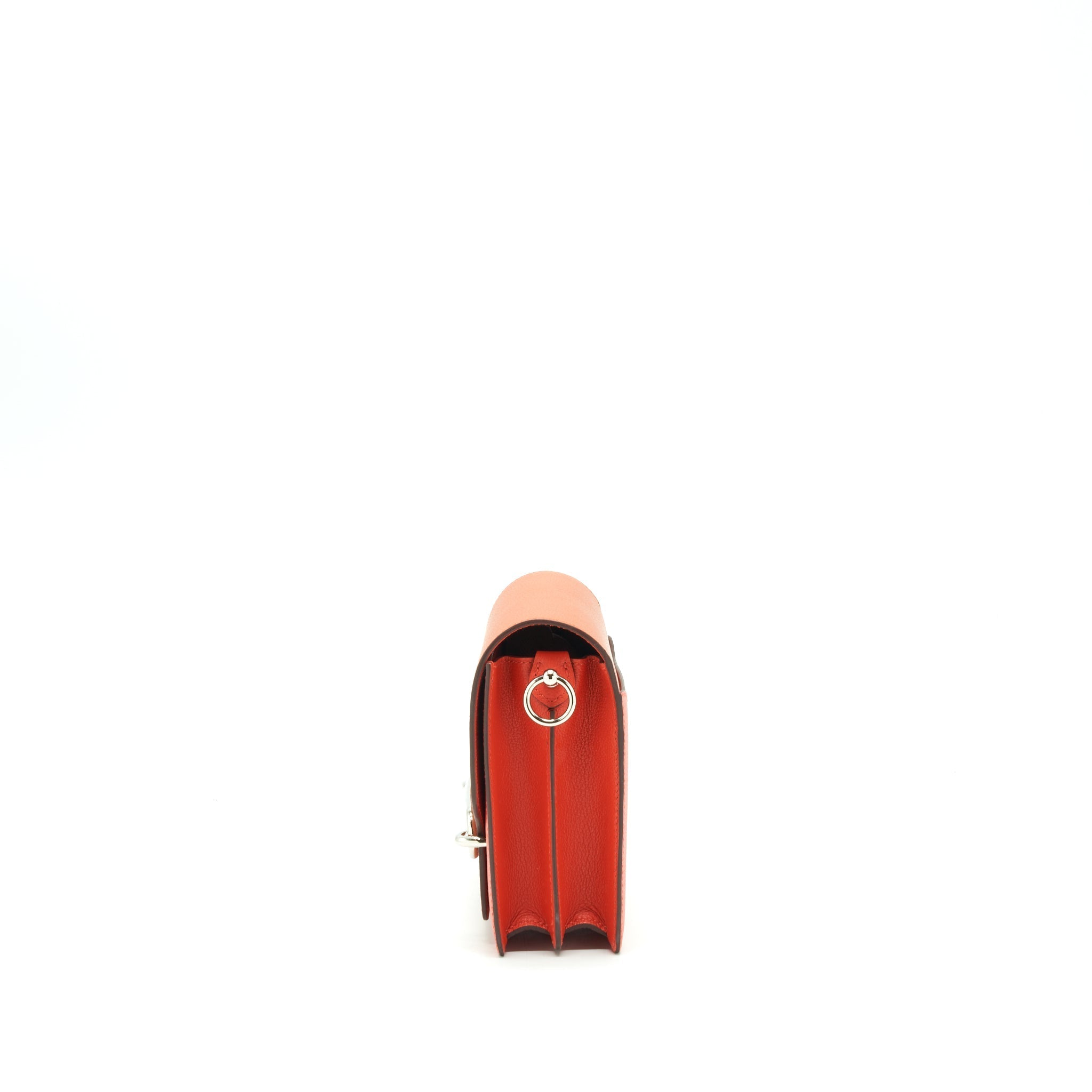 HERMES MINI ROULIS EVERCOLOR BICOLOR CAPUCINE/TERRE BATTUE SHW