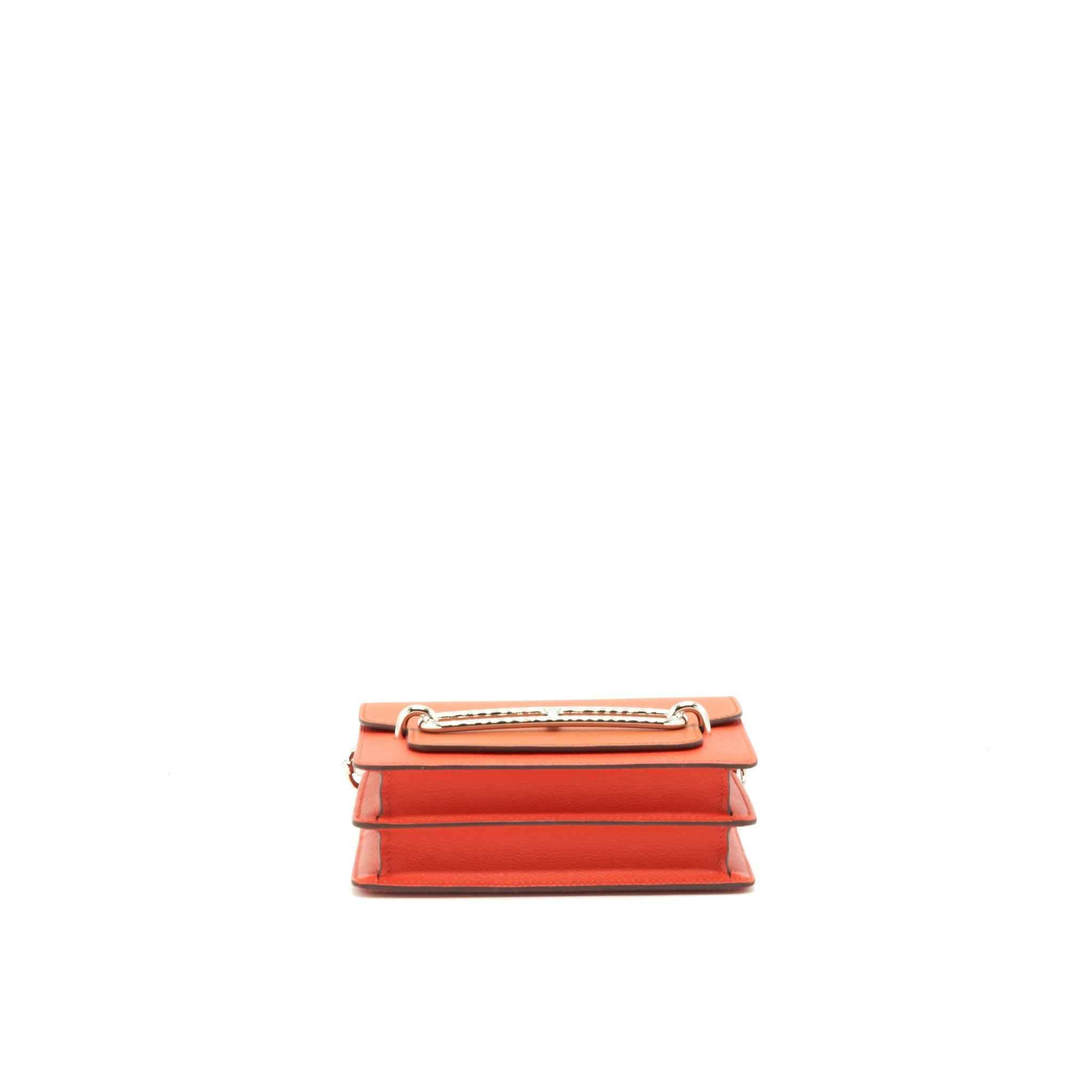HERMES MINI ROULIS EVERCOLOR BICOLOR CAPUCINE/TERRE BATTUE SHW