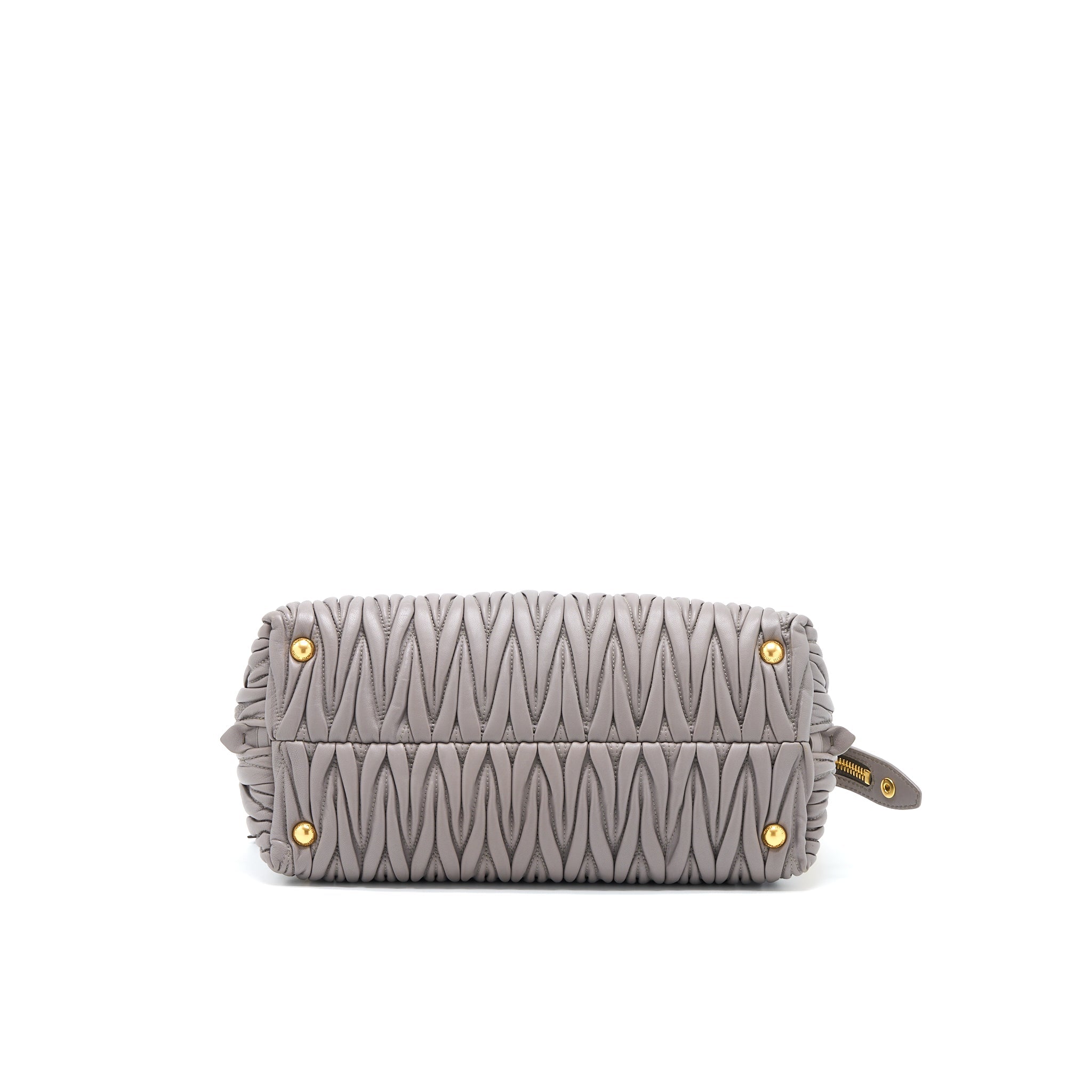 MIUMIU MATELASSE TOTE BAG LAMBSKIN ARGILLA GHW
