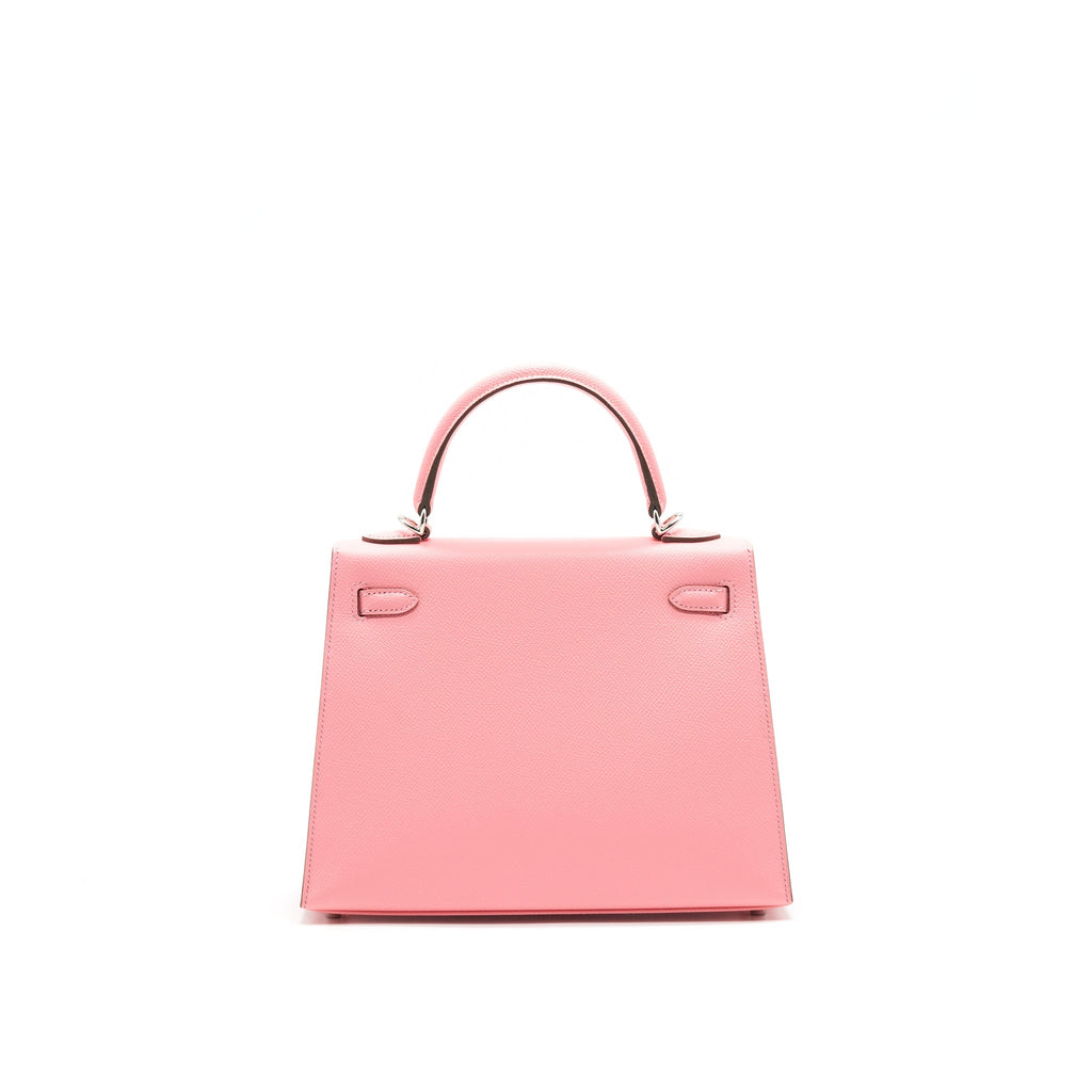 HERMES KELLY 25 EPSOM LEATHER ROSE CONFETTI SHW