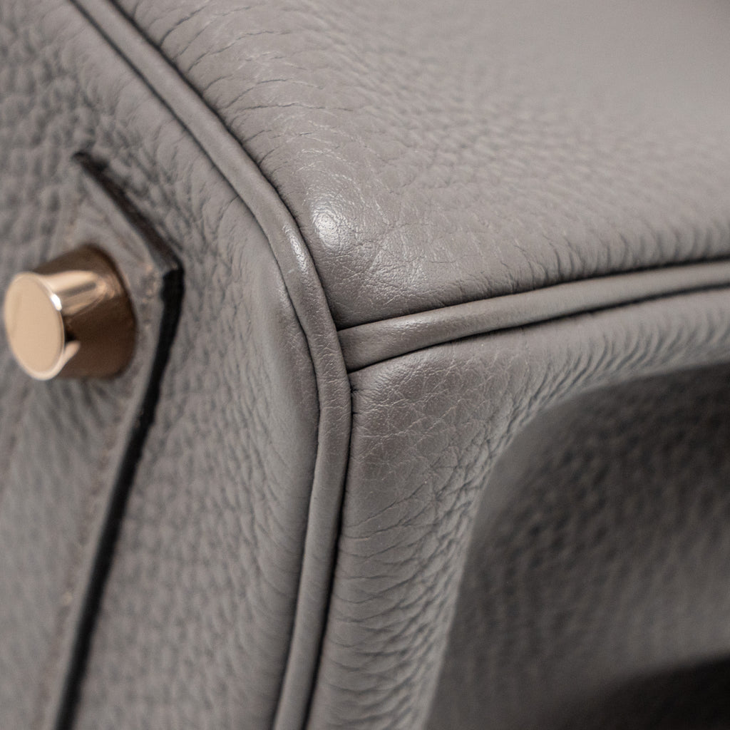 HERMES BIRKIN 25 TOGO GRIS ETAIN RGHW