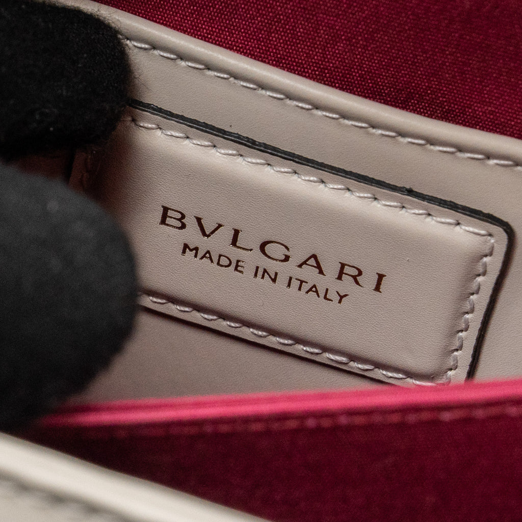 BVLGARI TOP HANDLE SERPENTI FOREVER CROSSBODY BAG CALFSKIN WHITE AGATE  LGHW