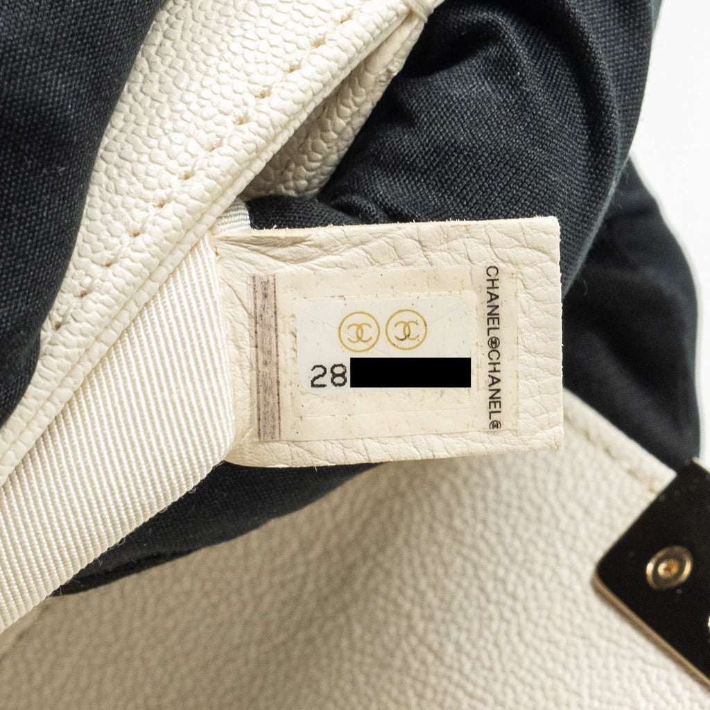 CHANEL SMALL BOY BAG CAVIAR WHITE LGHW