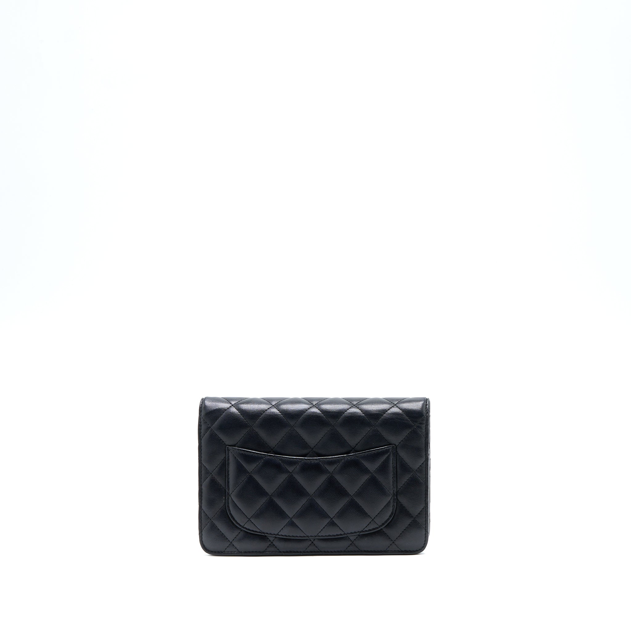 CHANEL CLASSIC WALLET ON CHAIN LAMBSKIN BLACK SHW