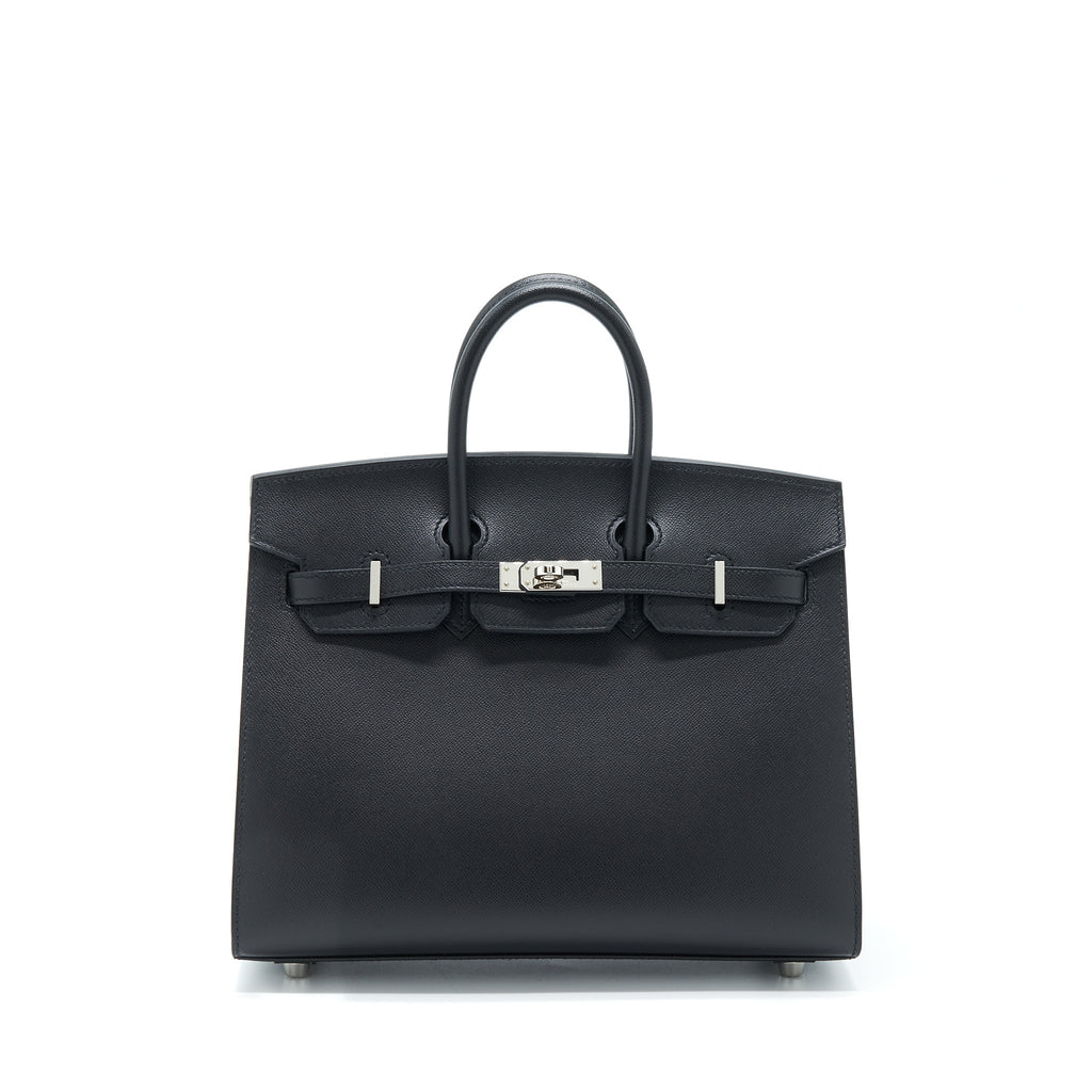HERMES BIRKIN 25 SELLIER MADAME BLACK SHW