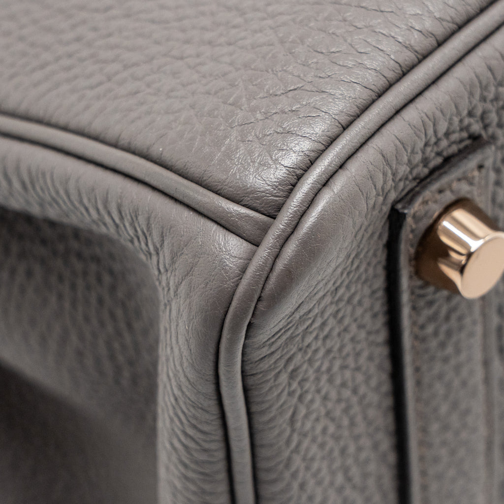 HERMES BIRKIN 25 TOGO GRIS ETAIN RGHW