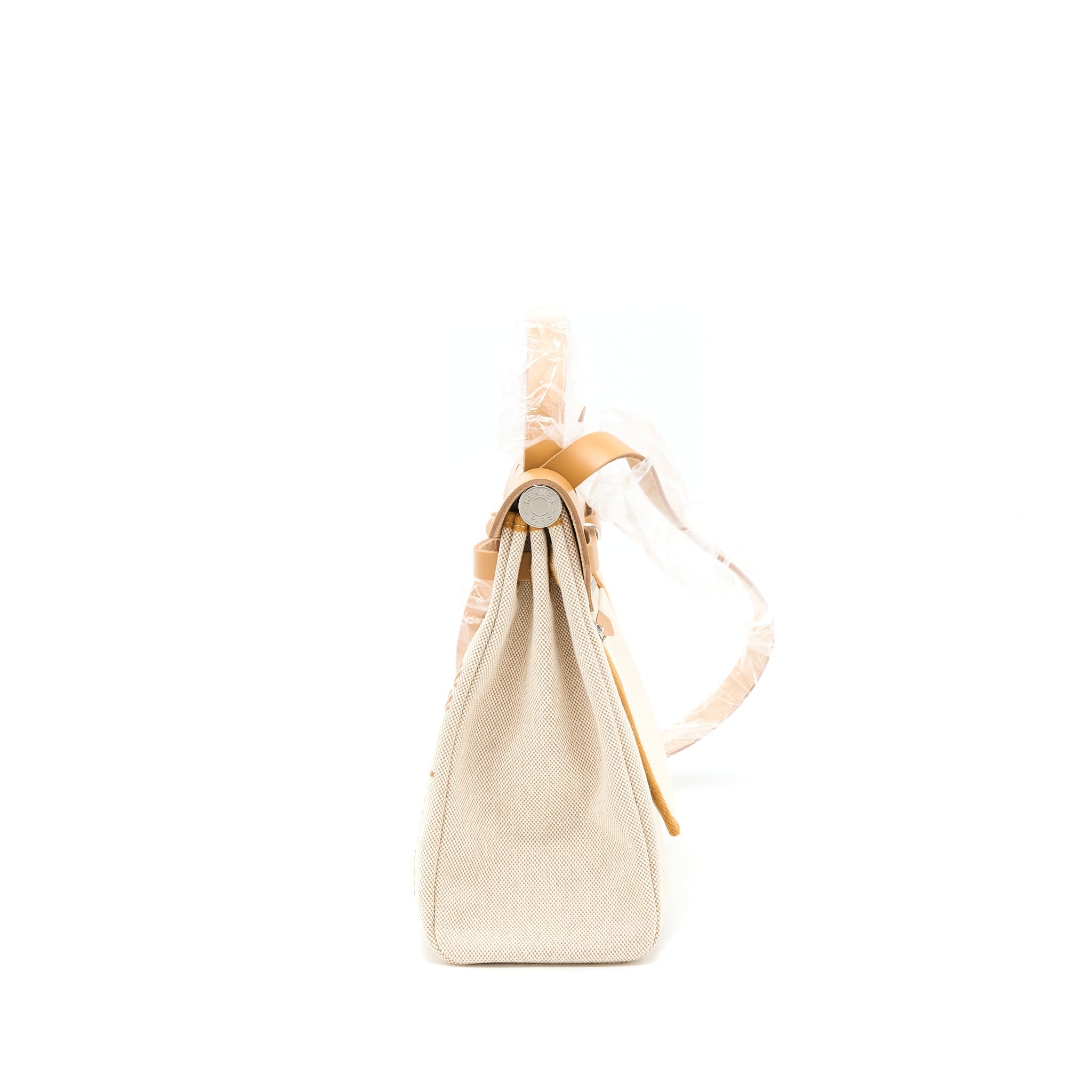 HERMES HERBAG ZIP 31 TOILE H EN RELIEF BRIDES SABLE/ ECRU BEIGE/ NAT SABLE