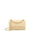 CHANEL 2.55 225 REISSUE DOUBLE FLAP BAG CALFSKIN LIGHT BEIGE GHW