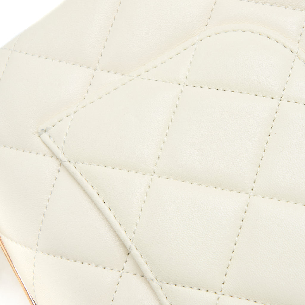 CHANEL SMALL TRENDY CC LAMBSKIN WHITE RGHW (MICROCHIP)