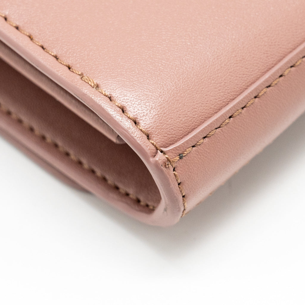 FENDI LOGO CROSSBODY BAG CALFSKIN LIGHT PINK SHW