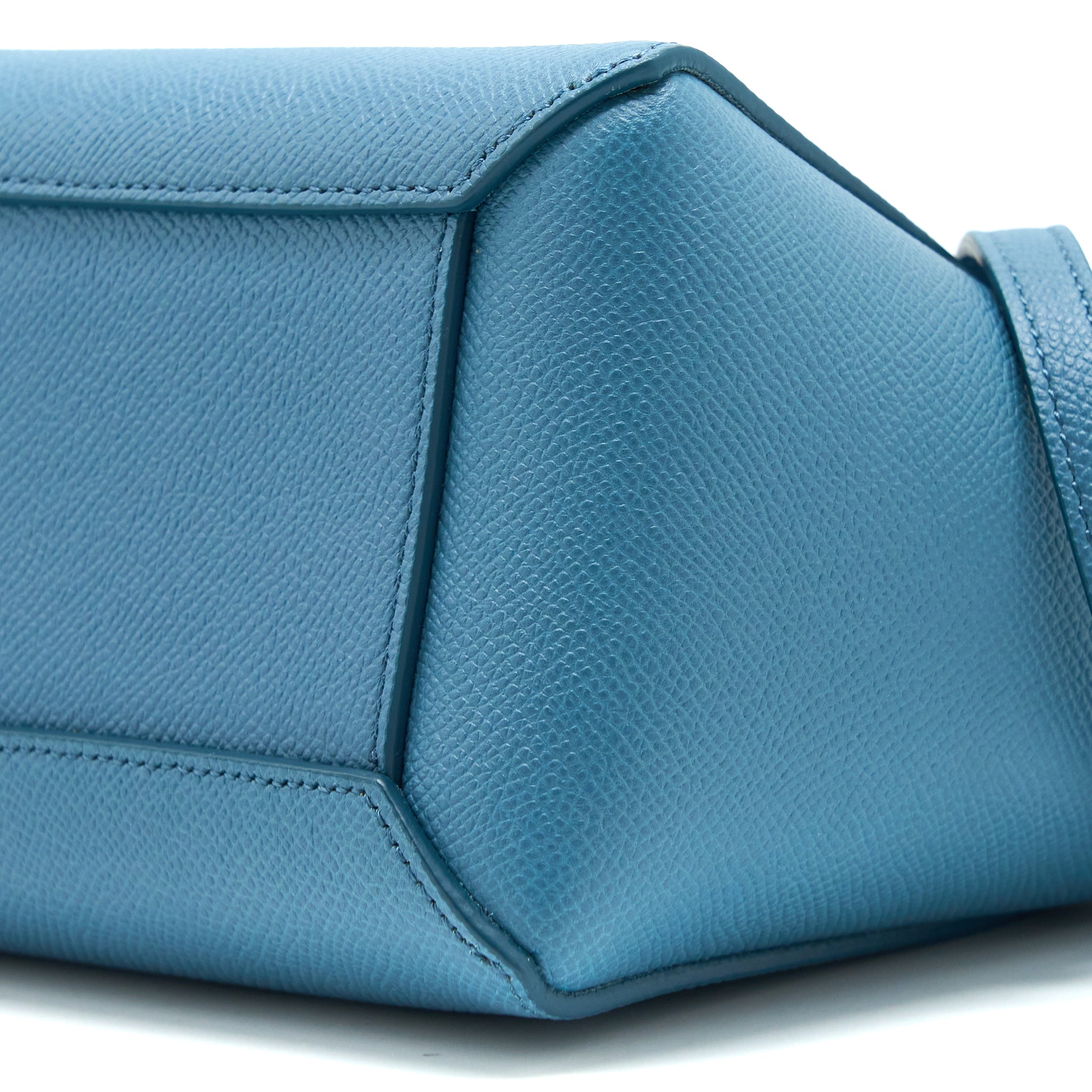 CELINE NANO BELT BAG GRAINED CALFSKIN BLUE SHW