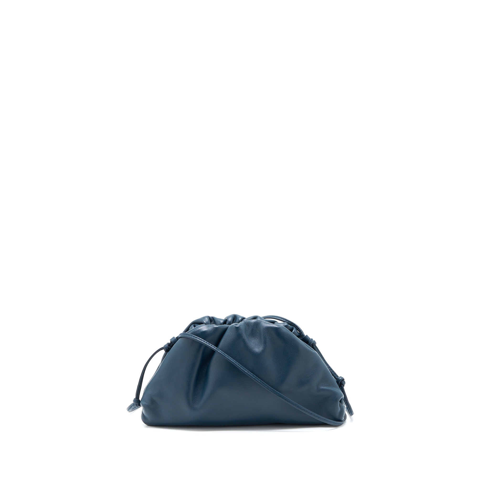 BOTTEGA VENETA MINI POUCH CALFSKIN DARK BLUE SHW