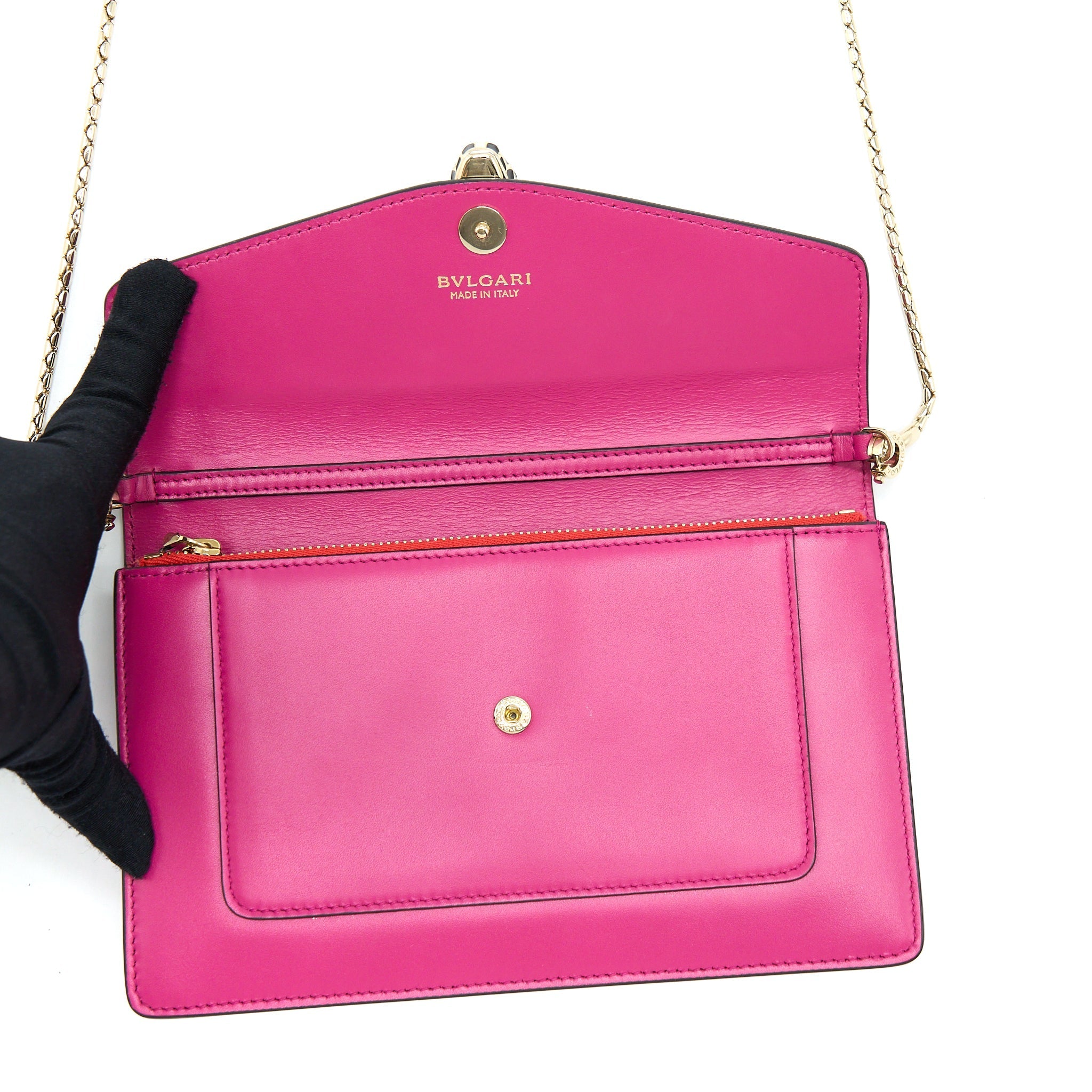 BVLGARI SERPENTI FOREVER WALLET ON CHAIN PINK LGHW