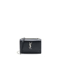 SAINT LAURENT SUNSET CHAIN WALLET SMOOTH CALFSKIN BLACK SHW