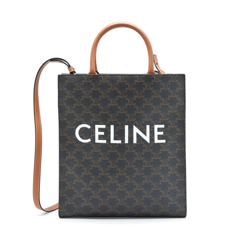 CELINE SMALL VERTICAL CABAS IN TRIOMPHE CANVAS