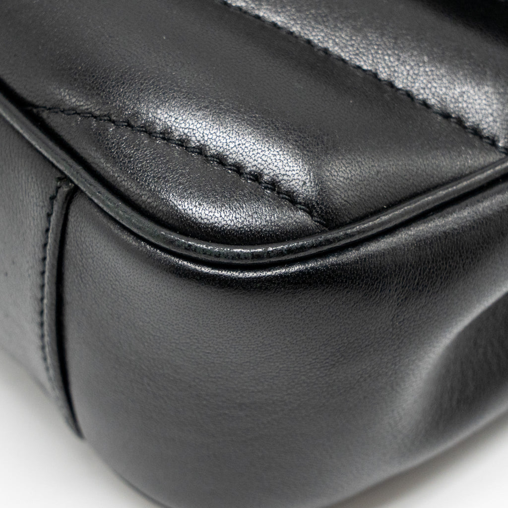 SAINT LAURENT/YSL SMALL LOULOU BAG LAMBSKIN BLACK GHW