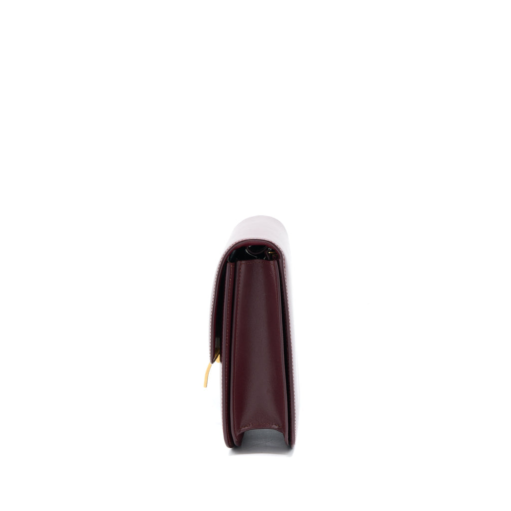 CELINE CLASSIC MEDIUM BOX CALFSKIN BURGUNDY GHW