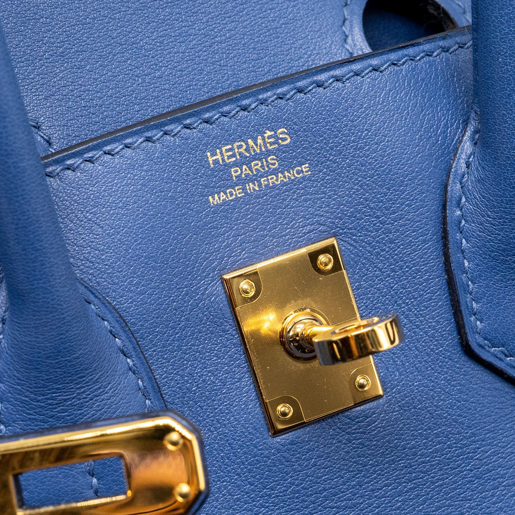 HERMES BIRKIN 25 SWIFT BLUE BRIGHTON GHW