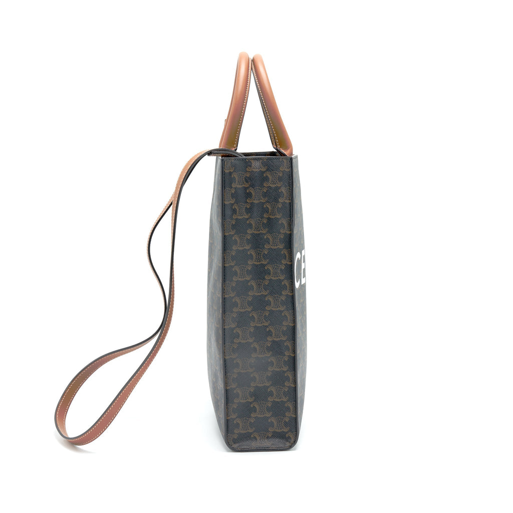 CELINE SMALL VERTICAL CABAS IN TRIOMPHE CANVAS