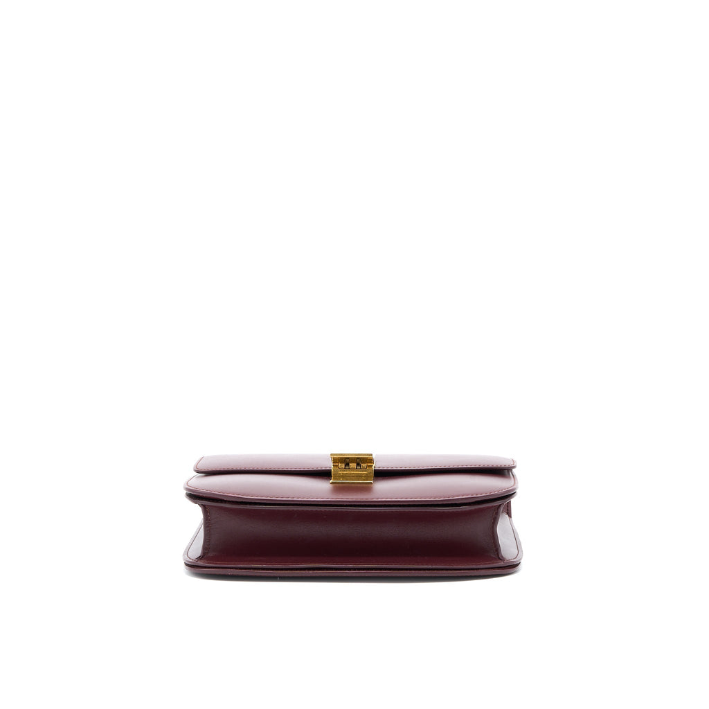 CELINE CLASSIC MEDIUM BOX CALFSKIN BURGUNDY GHW