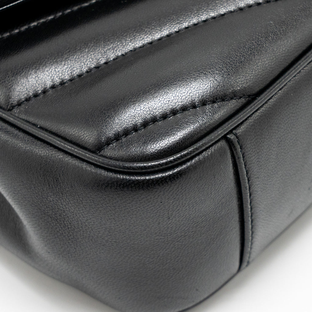 SAINT LAURENT/YSL SMALL LOULOU BAG LAMBSKIN BLACK GHW